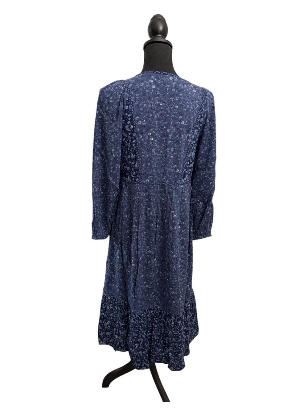 Old Navy Women's Blue Floral Sleeveless Dress Small, Smocked, Midi Dress - Picture 3 of 6